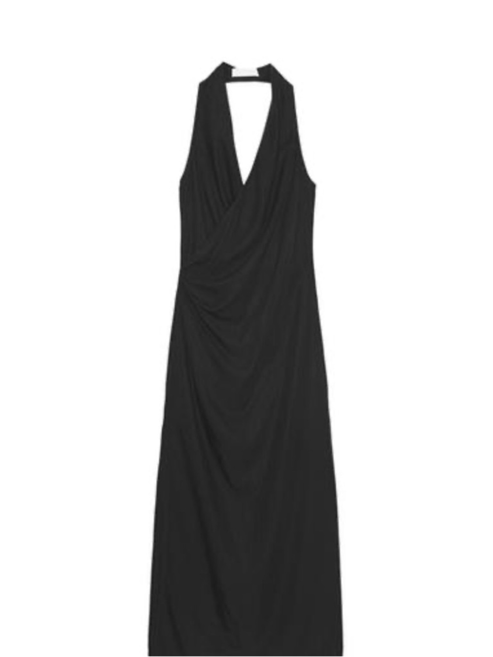 Zara Black Halter-Style Maxi Dress